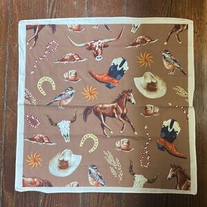 Vintage Silk Western Bandana